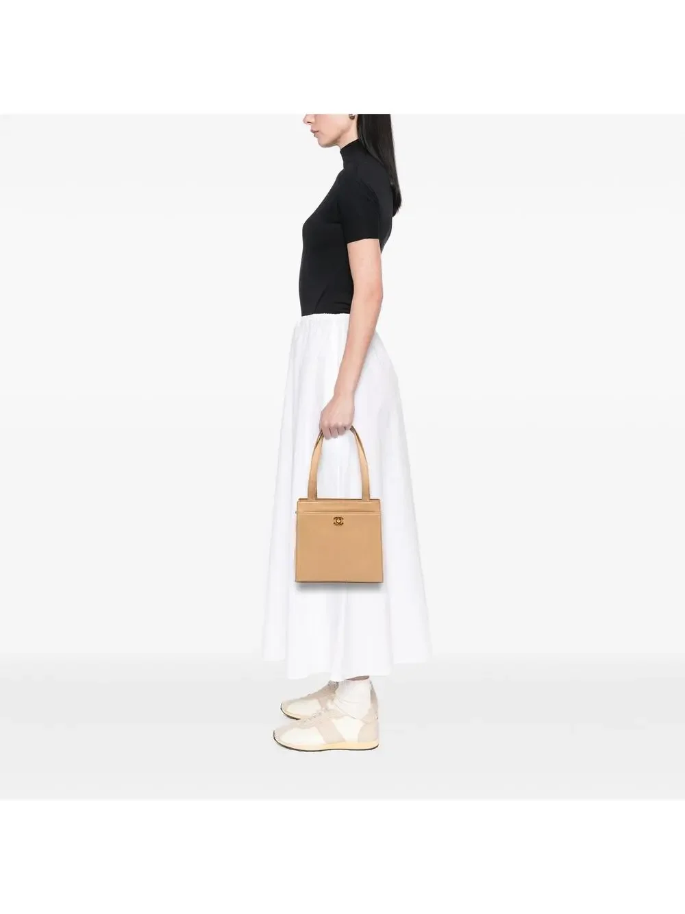 Chanel Cc Caviar Turn Lock Tote Pre- #290387C19B